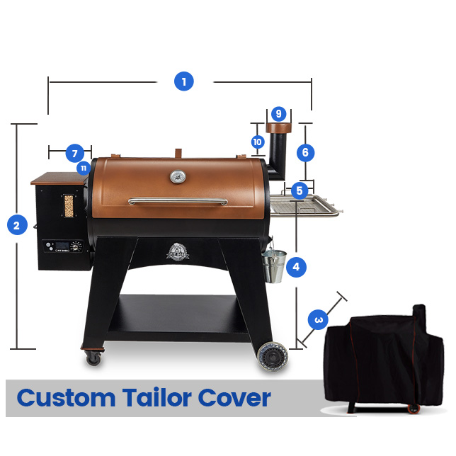 Pit Boss Austin XL Pellet Grill Cover Black Durable Waterproof Barbecue Cover 